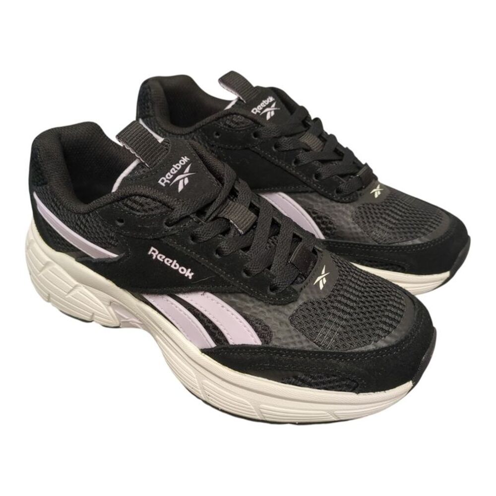 Reebok Women's Chaos Casual Mesh & Suede Running Sneaker - Black